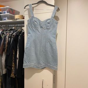 GRLFRND ELIANA DENIM MINI DRESS- never before worn
